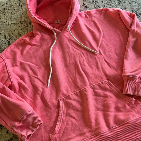 Pink Hoodie with Drawstrings - Picture 1 of 6